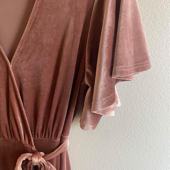 Arbor Velvet Wrap Dress Small - Picture 4 of 5